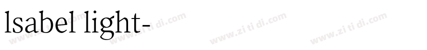 lsabel light字体转换